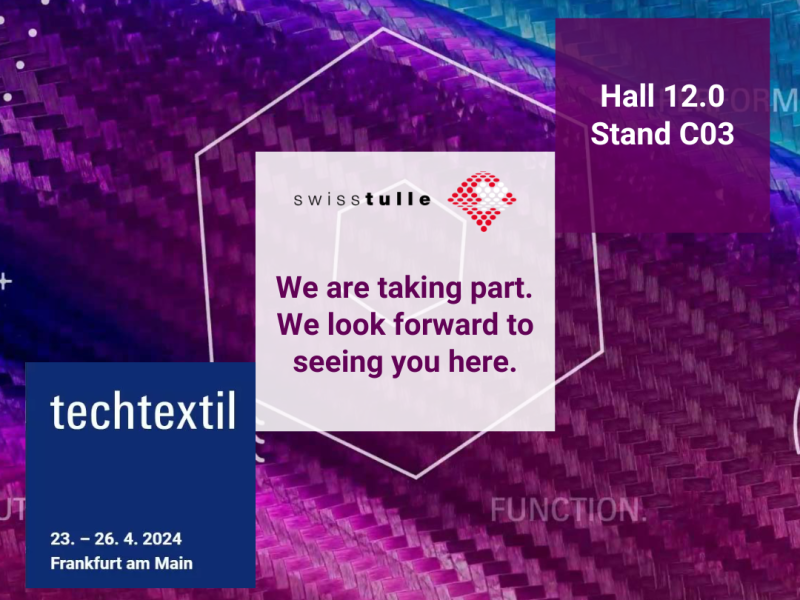 We will be at Techtextil in Frankfurt from April 23rd to 26th, 2024